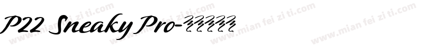 P22 Sneaky Pro字体转换